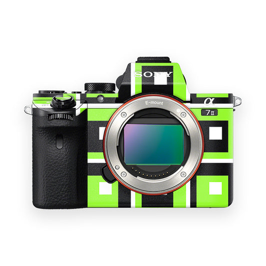 Green Squares Camera Skin