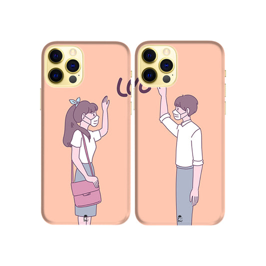 Travelling Couple  Slim Hard Couple Phone Case