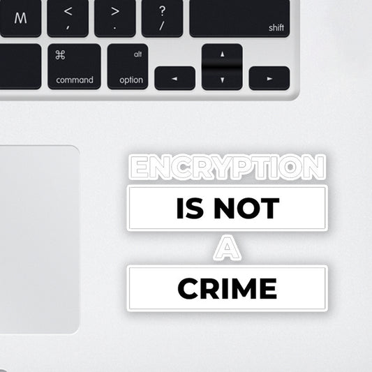 Encryption is Not a Crime Laptop Sticker