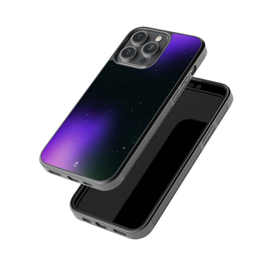 Space With Northern Lights Glossy Metal Case