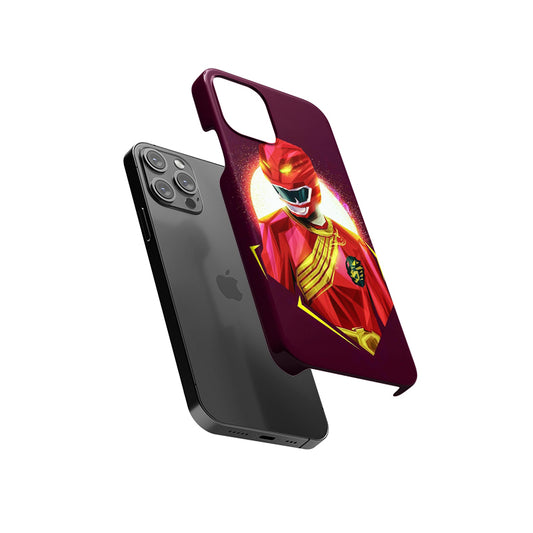 Red Mighty Morphin Power Ranger Slim Hard Case