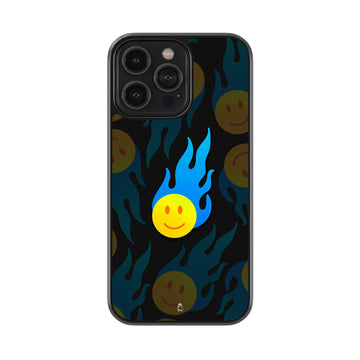 Emoji Flame Glossy Metal Case