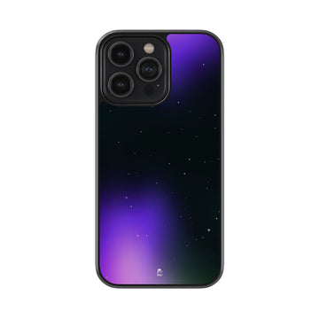 Space With Northern Lights Glass Case