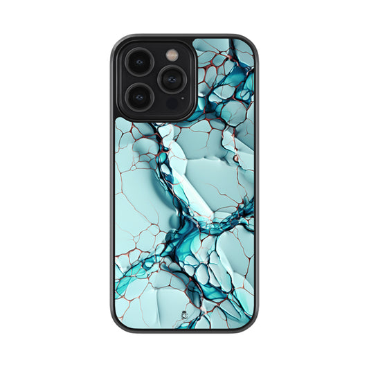 Blue Rojo Bilbao Marble Glossy Metal Case