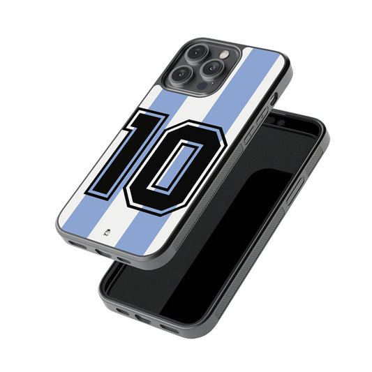 Jersey Number 10 Glossy Metal Case