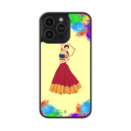 Girl Dance Holi Celebration Glossy Metal Case