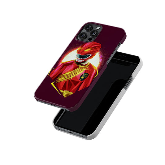 Red Mighty Morphin Power Ranger Slim Hard Case