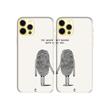 Thumb Prints Love Slim Hard Couple Phone Case