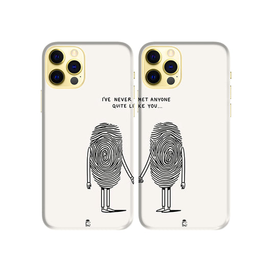 Thumb Prints Love Slim Hard Couple Phone Case