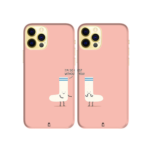 Lost without You Slim Hard Couple Phone Case