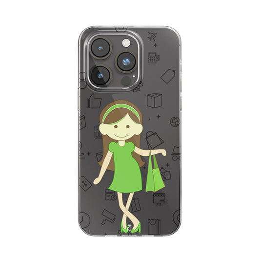 Shopping Lady Clear Silicone Case