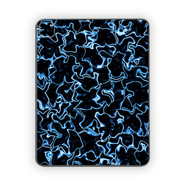 Neon Blue Liquid Chrome Ipad Skin