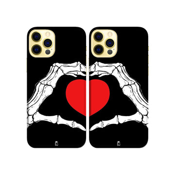Skeleton Love Slim Hard Couple Phone Case