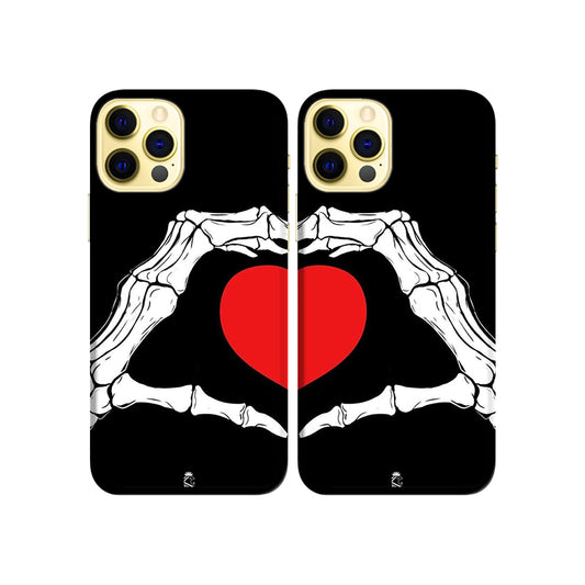 Skeleton Love Slim Hard Couple Phone Case