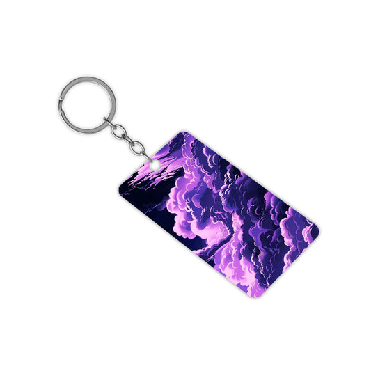 Purple Clouds Keychain