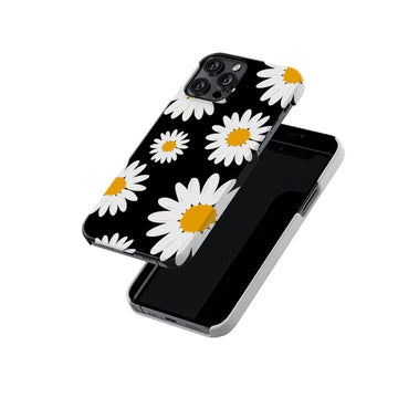 Aestheic Black Floral Slim Hard Case