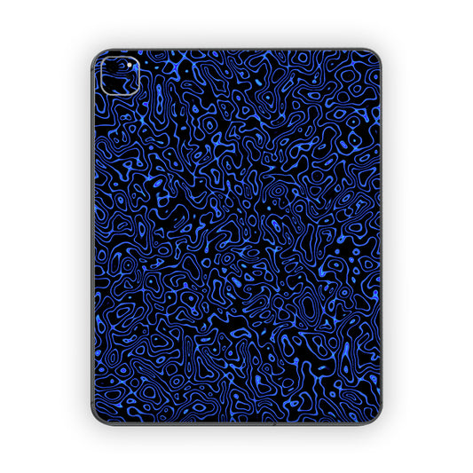 Fluid Blue Topograph Ipad Skin