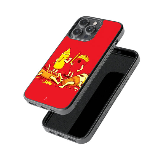 Battel Between Fries and Sauce Glossy Metal Case