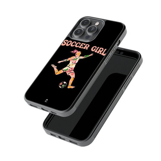 Soccer Girl Glossy Metal Case