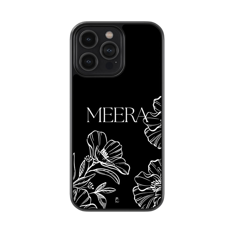 Customise Your Black and White Floral Phone Case