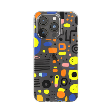 Colourful Maze Clear Silicone Case