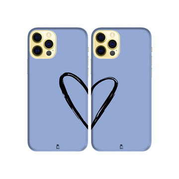 Heartful Slim Hard Couple Phone Case