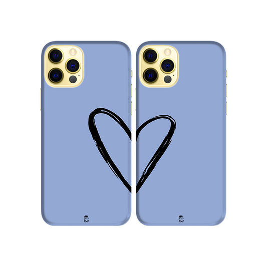 Heartful Slim Hard Couple Phone Case