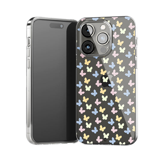 Colourful Butterflies Clear Silicone Case