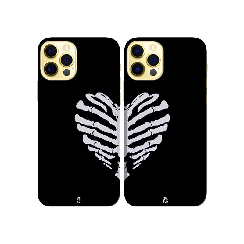 Strongest Hearts Slim Hard Couple Phone Case