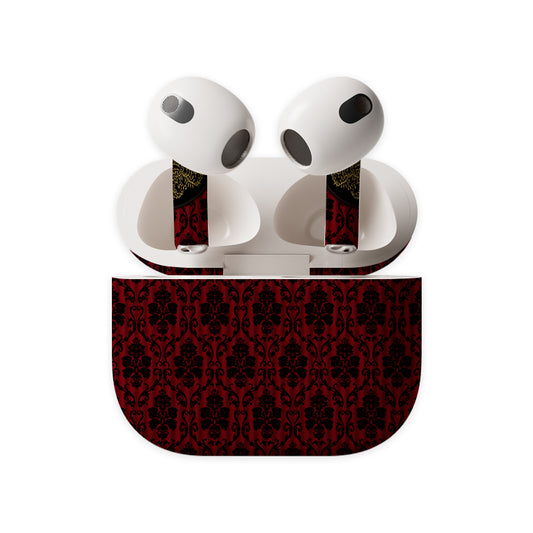 Red Motif Earbuds Skin