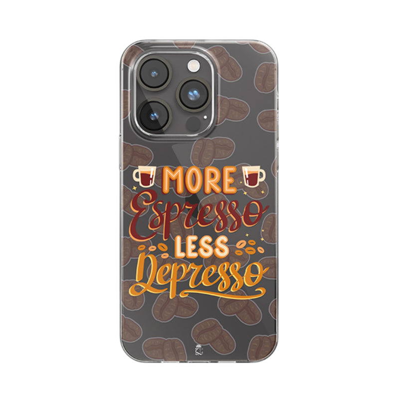 More Espresso Clear Silicone Case