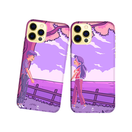Waiting For You Slim Hard Couple Phone Case