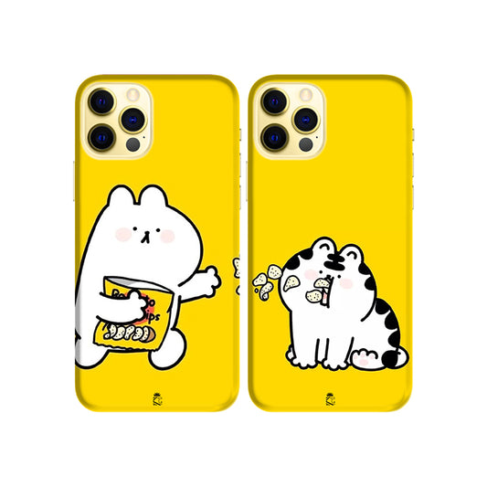 Foodie Couple Slim Hard Couple Phone Case