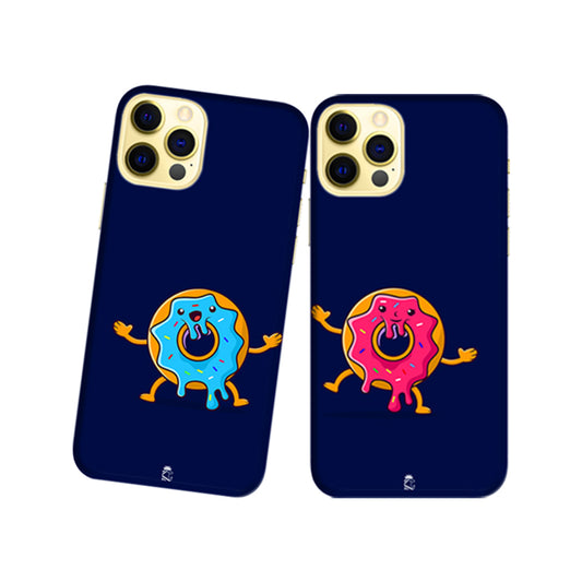 Doughnut Couple Slim Hard Couple Phone Case
