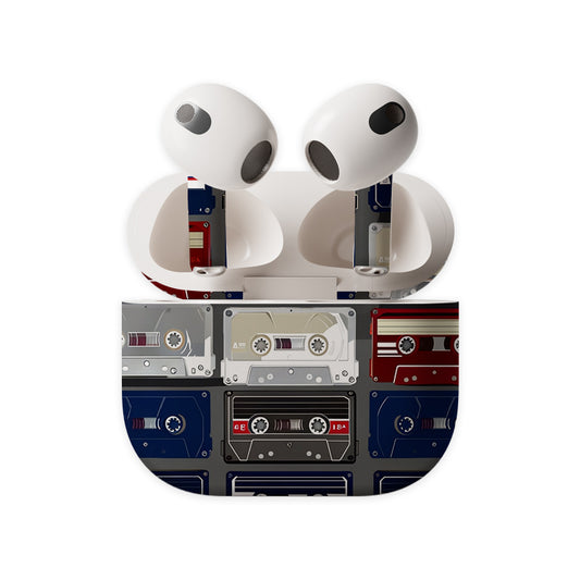 Old Music Tapes Earbuds Skin