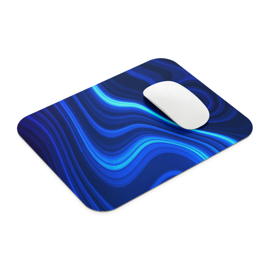 Blue Fluid Mouse Pad