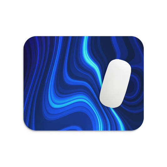 Blue Fluid Mouse Pad