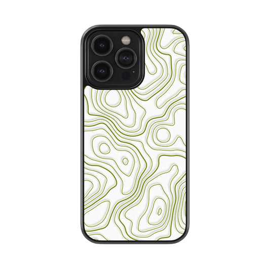 Creamy Onion Topography Glossy Metal Case