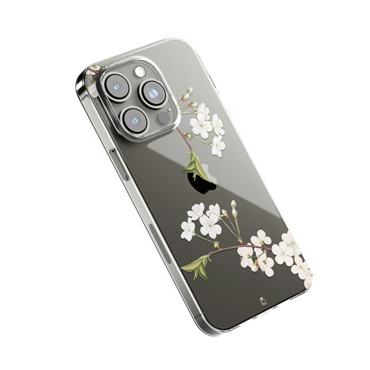 Floral Pattern Clear Silicone Case