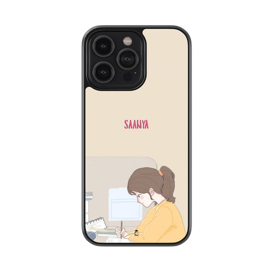 Custom Workholic Girl Name Glossy Metal Case