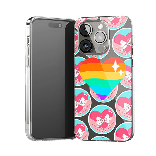 Pure Hearts Clear Silicone Case