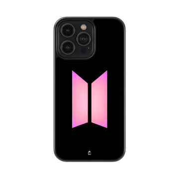 Pink BTS Logo Glass Case