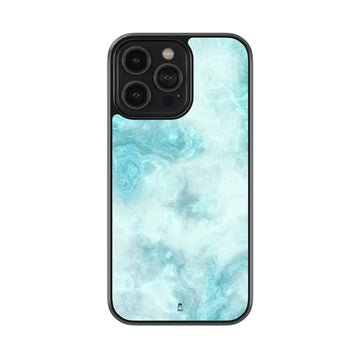 Pale Blue Marble Glossy Metal Case