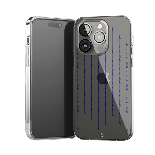 Blue Arrows Clear Silicone Case