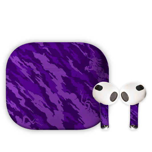 Purple Wooshy Shades Earbuds Skin