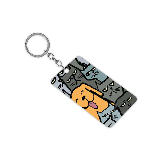 Happy Cute Dog Keychain