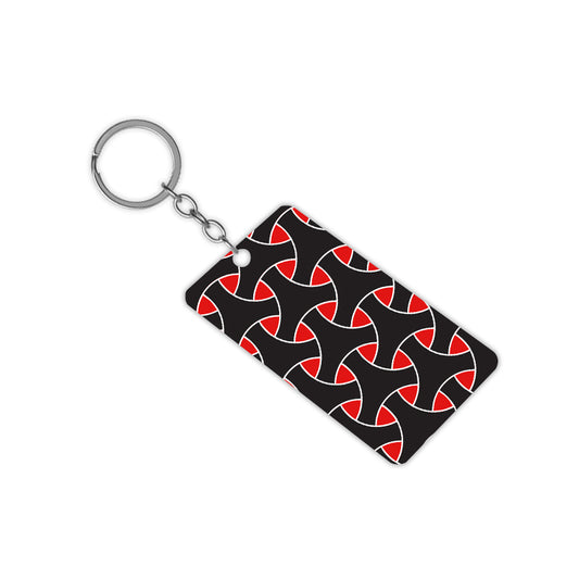 Red Pattern Keychain