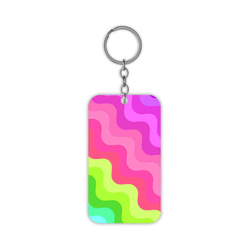 Gradient Waves Keychain