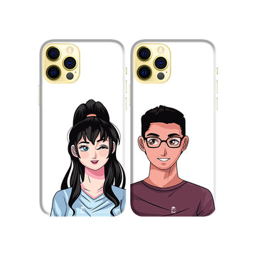 Smart College Teens Slim Hard Couple Phone Case