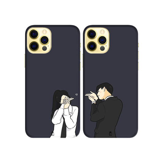 Love Gun Play Slim Hard Couple Phone Case